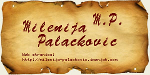 Milenija Palačković vizit kartica